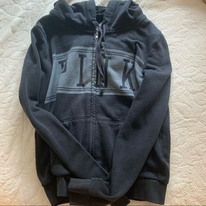 VS Pink Black Zip Up Hoodie